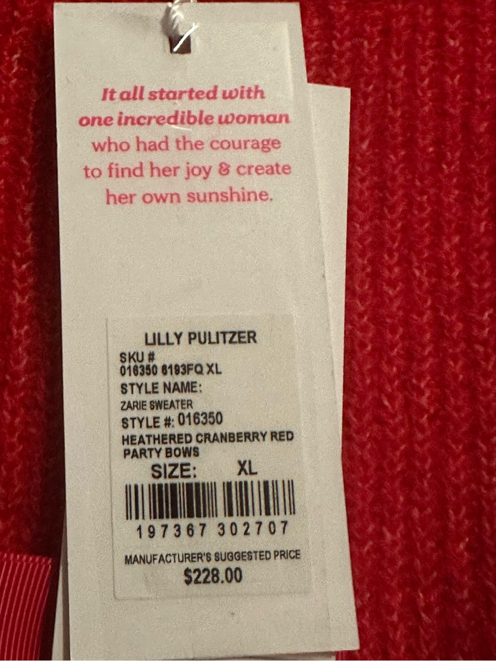 Lilly Pulitzer Zarie Sweater Heartherd
Cranberry Red Party Bows - Picture 12 of 12